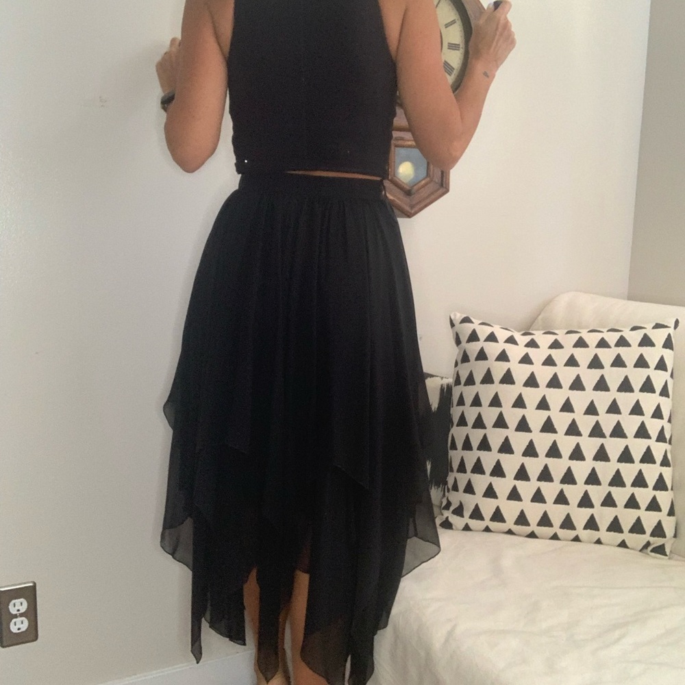 Oleg Cassini Silk Tiered Skirt - Picture 2 of 6